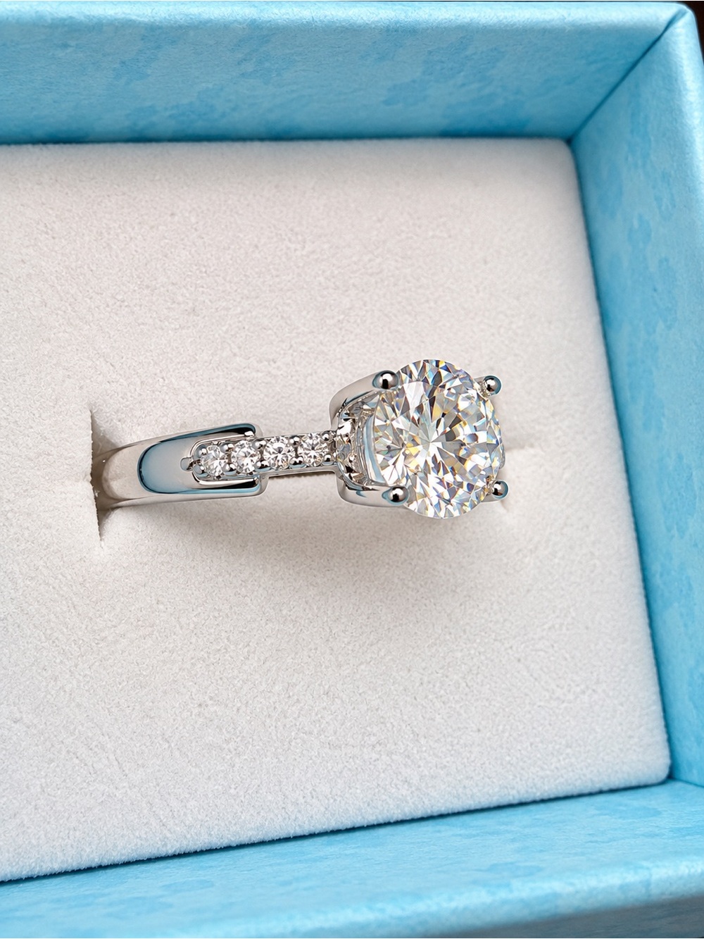 1.2 CT Moissanite S925 Sterling Silver Ring – Size 6
